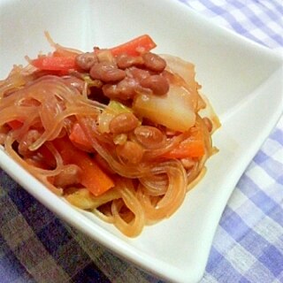 ほっこり★白菜と春雨の納豆味噌煮込み